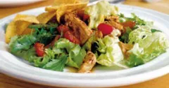 Cajun Turkey Salad with Guacamole and Tortilla Chips