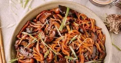 Soy-Braised Wild Mushroom Noodles