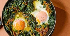 Persian Spinach and Onion Fried Eggs (Nargesi)