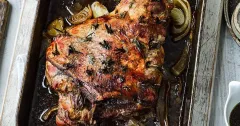 Easy Garlic and Rosemary Roast Leg of Lamb