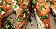 Lemon Garlic Salmon Steaks