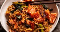 Teriyaki Salmon Noodle Stir-Fry