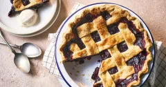 Homemade Lattice Blueberry Pie