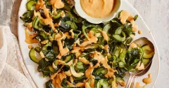 Wakame and Cucumber Salad with Sesame Mustard Dressing