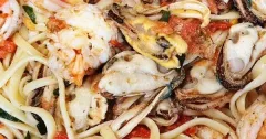 Tomato Seafood Pasta with Mussels and Shrimp