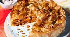 Harissa Roasted Squash and Feta Filo Pie