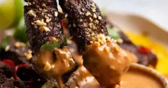 Thai Beef Satay Skewers with Peanut Sauce