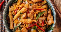 Thai Drunken Noodles with Chicken