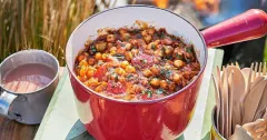 Quick Chickpea Tagine with Fluffy Couscous