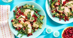 Coriander Salmon with Curried Quinoa and Pomegranate
