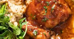 Sticky Glazed Baked Chicken Thighs