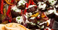 Lamb Kofta Meatball Tray Bake