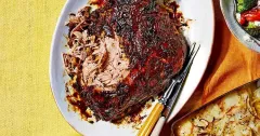 Slow-Roasted Lamb Shoulder with Prunes and Garlic