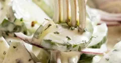 Creamy Lemon Yogurt Cucumber Salad