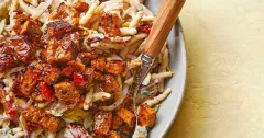 Spicy Lamb Pasta Salad with Yogurt Dressing