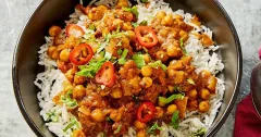 Easy Air Fryer Sweet Potato and Chickpea Curry