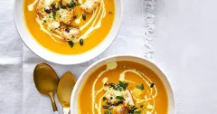 Creamy Carrot Soup with Seeded Sourdough Croutons