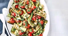 Grilled Vegetables with Cannellini Beans and Vegan Pesto