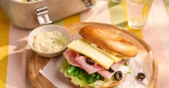 Ultimate Picnic Bagel Sandwiches with Ham and Gruyère