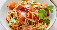 Roasted Squash Peanut Noodles