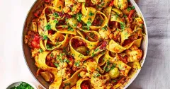 Harissa Cauliflower Pasta with Olives