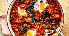 Spiced Spinach and Red Lentil Eggs