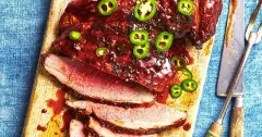 Maple & Chili Glazed Grilled Leg of Lamb