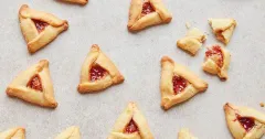 Strawberry Halva Hamantaschen Cookies