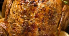 Slow Cooker Lemon Garlic Roast Chicken