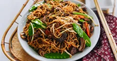 Beef Chow Mein with Crispy Noodles