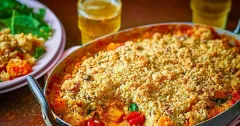 Savory Butternut Squash and Cherry Tomato Crumble
