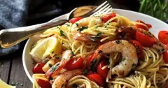 Lemon Garlic Shrimp Pasta