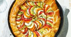 Ratatouille Tart with Flaky Cheddar & Thyme Pastry