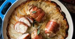Prosciutto-Wrapped Chicken with Scalloped Potatoes