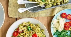 Easy Pesto Pasta Salad with Pine Nuts
