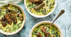 Greek Easter Lamb Soup with Dolma