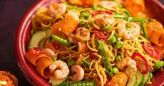 Miso Ginger Prawn Noodle Salad