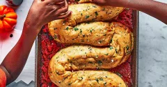 Halloween 'Gory Guts' Pizza Tear-and-Share Bread