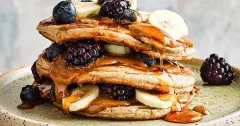 Fluffy Banana Protein Pancakes