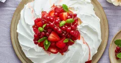 Classic Berry Pavlova with Vanilla Crème Fraîche