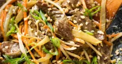 Quick Satay Peanut Beef Stir-Fry
