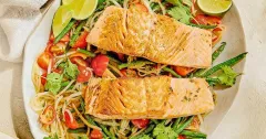 Warm Trout and Melon Salad with Lime Chili Dressing