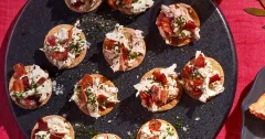 Chicken Caesar Bites with Crispy Bacon