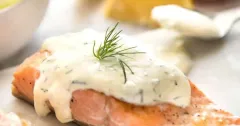 Pan-Seared Salmon or Trout with Creamy Dill Sauce