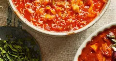 Hearty Orzo and Chickpea Soup with Rosemary