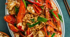Cantonese Lobster Yee Mein (Lobster Noodles)