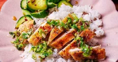 Crispy Chicken Rice Bowl with Ginger-Scallion Oil