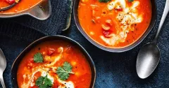 Smoky Chickpea Soup with Yogurt and Fresh Herbs