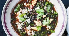 Spiced Black Bean Chicken Soup with Kale