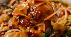 Saucy Beef Chow Fun with Fresh Rice Noodles